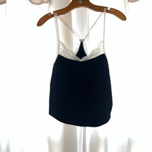 Black Lace Trim Cami Top